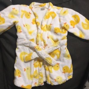 Adorable rubber ducky robe. Size 0-9 months